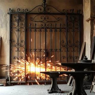 Porte en fer forgé