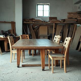 Table et six chaises