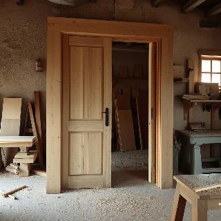 Porte palière blindée bois