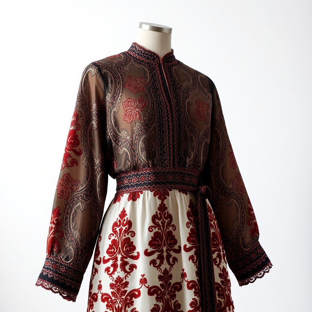 Robe de soirée brodée