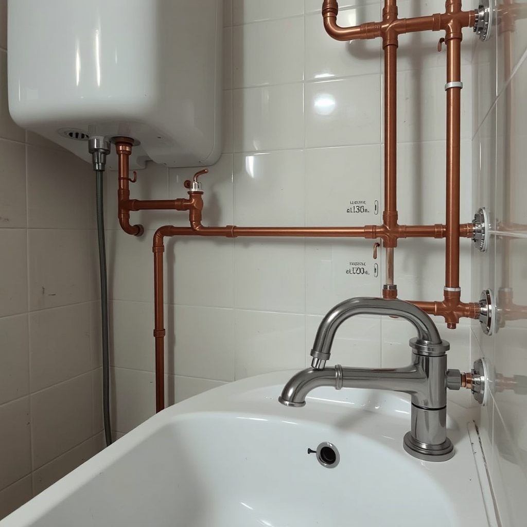 Pose de lavabo